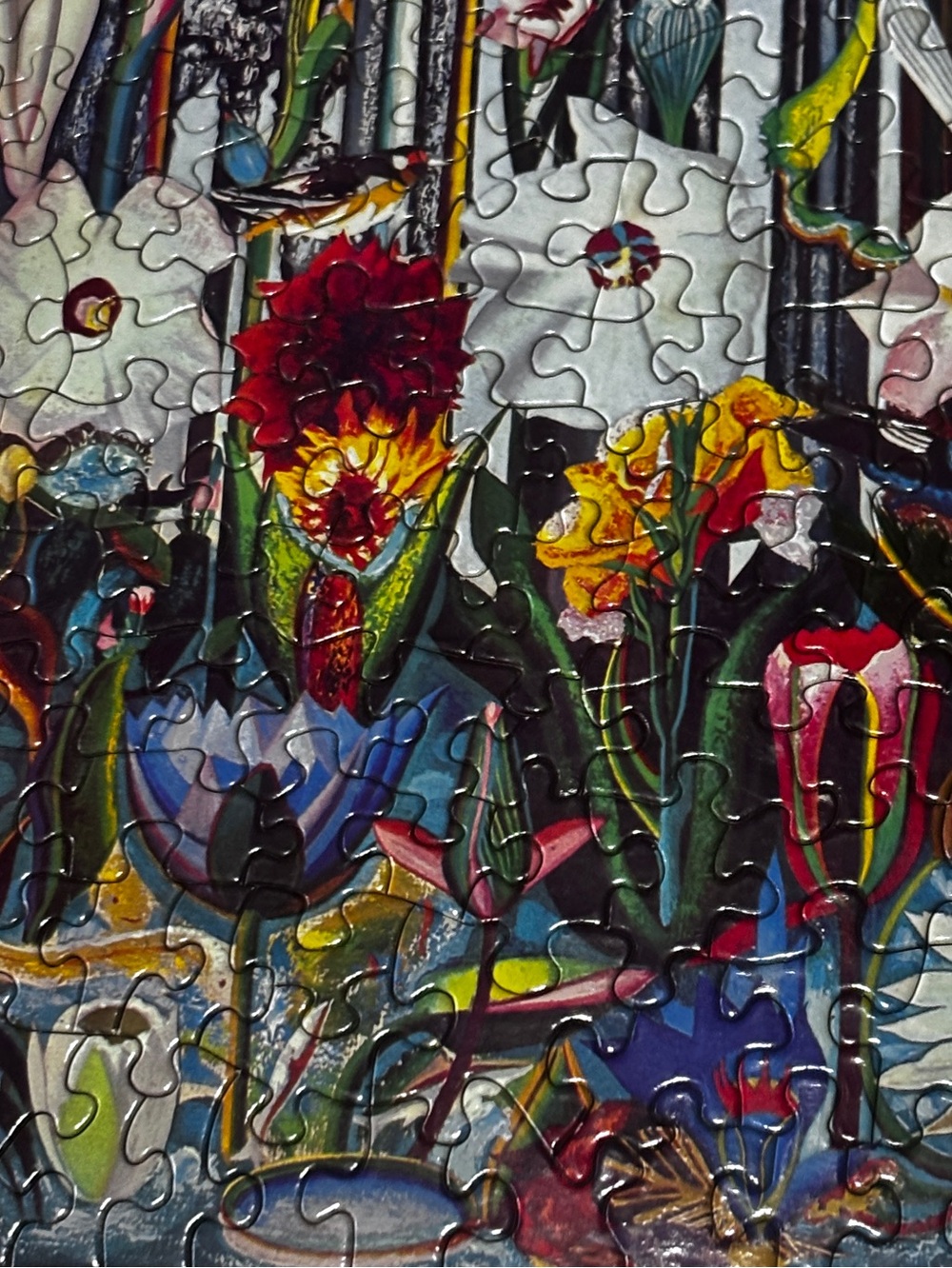 1968 Vintage Springbok Square Puzzle "FLOWERS" by Joseph Stella COMPLETE RARE - Picture 7 of 14
